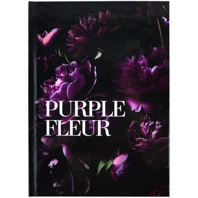 Книга записна Axent Purple fleur А5, 96 аркушів, клітинка, тверда обкладинка (8459-2-A)