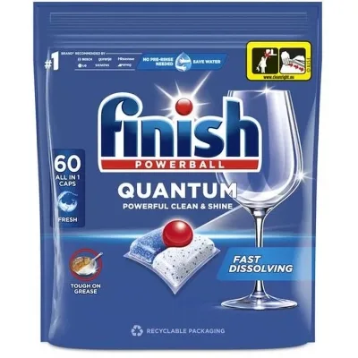 Таблетки для посудомийних машин Finish Quantum All in 1 60 шт. (5908252004881/5908252015948)