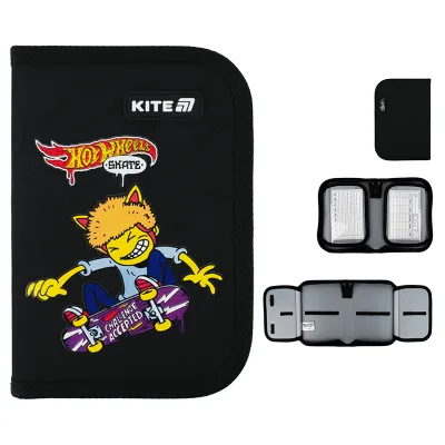Пенал Kite 622-2 Hot Wheels, 1 відділення, 2 відворот (HW25-622-2)