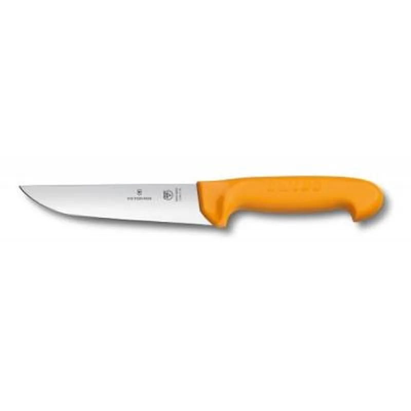Кухонний ніж Victorinox Swibo, Butcher, широкий, помаранчевий, 18 см (5.8421.18)
