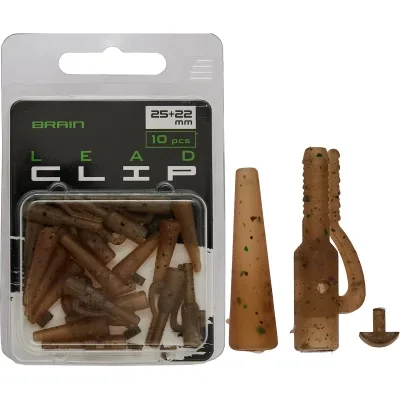 Безпечна кліпса Brain Lead Clip With Cone 25+22mm Camo (10 шт/уп) SGXA-CA02 (1858.25.06)
