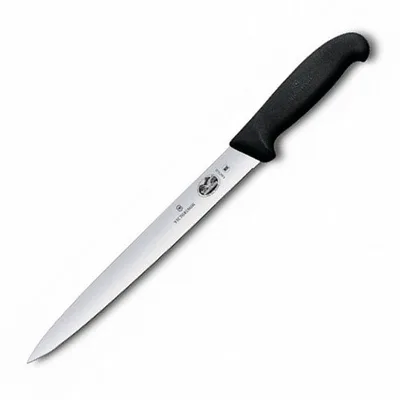 Кухонний ніж Victorinox Fibrox Sausage лезо 25см з чорн. ручкою