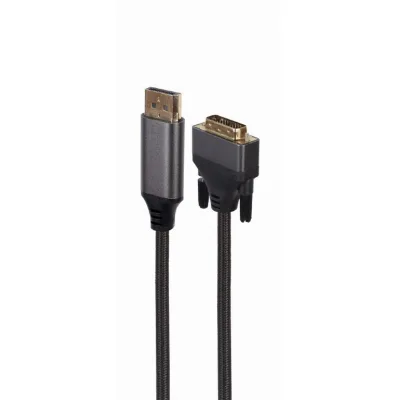 Кабель мультимедійний DisplayPort M to DVI M 1.8m 4K 24+1pin Cablexpert (CC-DPM-DVIM-4K-6)