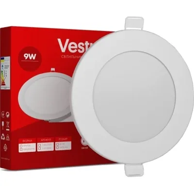 Світильник Vestum LED круглый 9W 6000K 220V (1-VS-5108)
