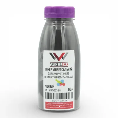 Тонер HP LJ M102, CF233A/CF230A/CF219A/CF217A 60г, original only Welldo (UWDTH227-60)