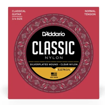 Струни для гітари D'Addario Student Classics Normal Tension 3/4 (EJ27N 3/4)