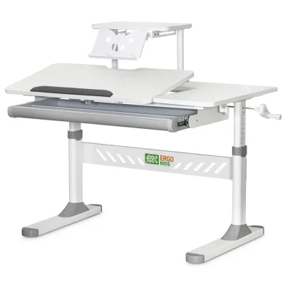 Парта ErgoKids з полицею Grey (TH-310 W/G + BD-S30 G)