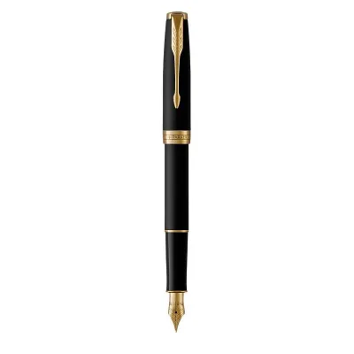 Ручка пір'яна Parker SONNET 17 Matte Black Lacquer GT  FP F (84 811)