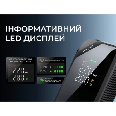 Велосипедний насос Vollyc Evo Tire Pump by Flextail, 150 PSI, 1500 mAh (6975755966946)