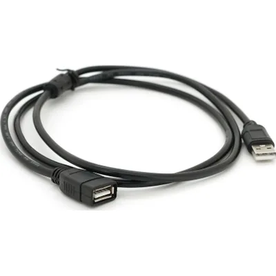 Дата кабель USB 2.0 AM/AF 1.5m ferrite black Voltronic (YT-AM/AF-1.5B)