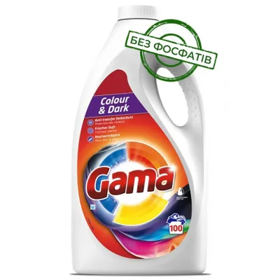 Гель для прання Gama Color & Dark Для кольорової та темної білизни 4.5 л (8435495845249)