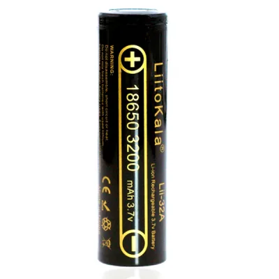 Акумулятор 18650 3200mAh Li-Ion, (3050-3350mah), 3.7V (2.75-4.2V), Blac Liitokala (Lii-32A)