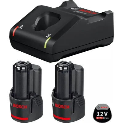 Набір акумулятор + зарядний пристрій Bosch Professional, GBA 12V, 2×3.0Ah, ЗП GAL 12V-40 (1.600.A01.9RD)