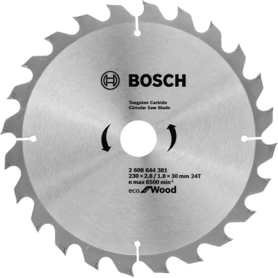 Диск пильний Bosch пиляльний Eco for Wood 230x30-24T (2.608.644.381)