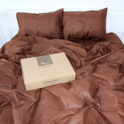 Постільна білизна MirSon Ranforce Elite 19-1217 Chocolate perla 175х210 (2200004670560)