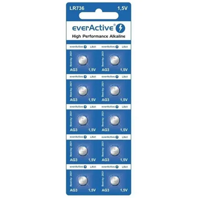 Батарейка everActive LR736 (LR41/G3) BL 10шт