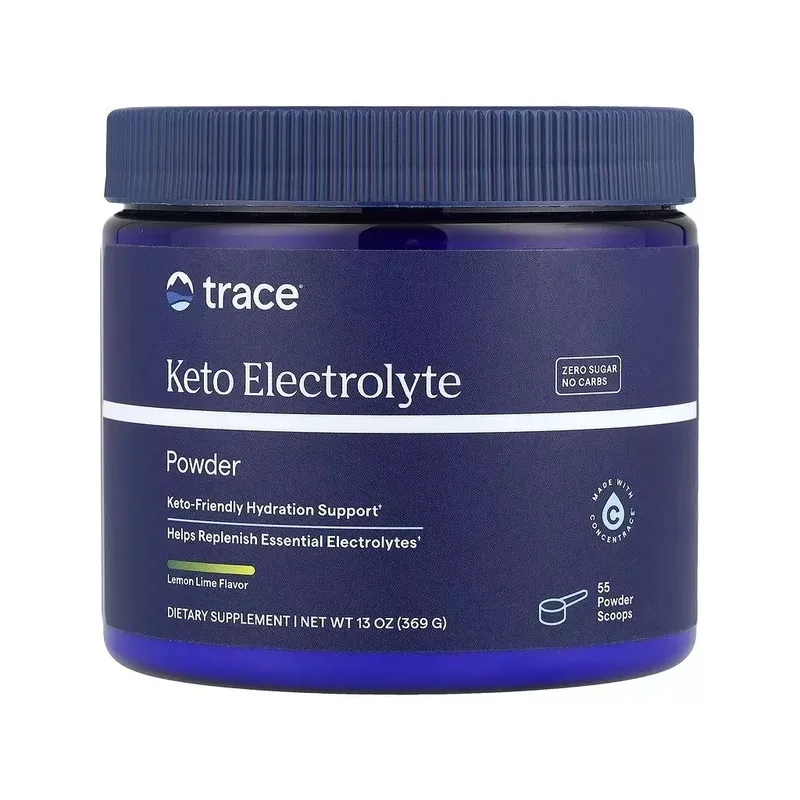Вітамінно-мінеральний комплекс Trace Elektrolyty-Keto, vkus lymon y laym, Keto Electrolyte Powder, 369 gr (TMR00559)
