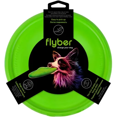 Іграшка для собак Flyber Літаюча тарілка Flyber 22 см салатова (62175)