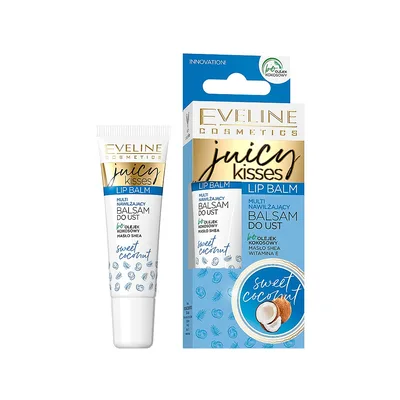 Бальзам для губ Eveline Cosmetics Juicy Kisses Sweet Coconut Lip Balm Солодкий кокос 12 мл (5903416007395)