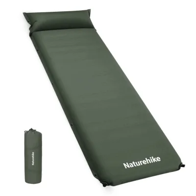 Туристичний килимок Naturehike CNK2450WS020, самонадувний, 200х63х10 см, темно-зелений (6927595712733)