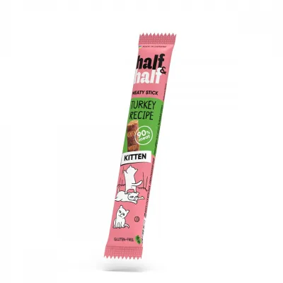 Ласощі для котів Half&Half у формі м'ясних паличок з індичкою 5 г (4823082431878)