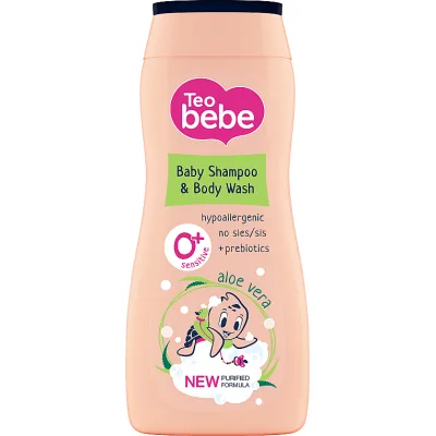 Дитячий шампунь Teo bebe Алое 2 в 1 Для волосся та тіла 400 мл (3800024045325)
