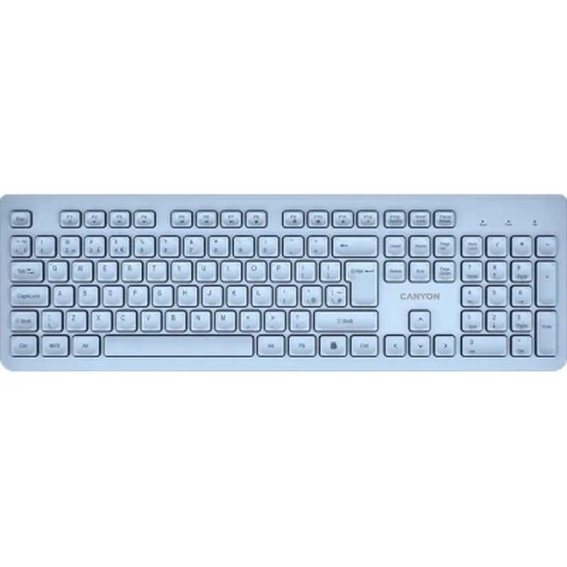 Клавіатура Canyon HKB-W01 Silent Wireless UA Blue (CNS-HKBW01BL)