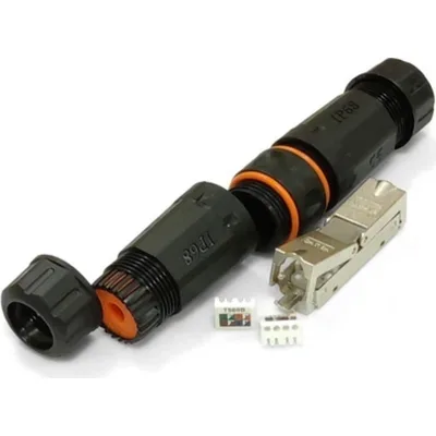 Зрощувач Водонепроникний прохідний STP 1+1 RJ45 cat.6A IP68 Cor-X (282567)