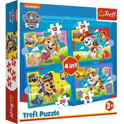 Пазл Trefl Paw Patrol Запуск цуценят 4 in 1 (12, 15, 20, 24) деталей (5900511346282)