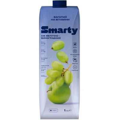Сік Smarty Яблучно-виноградний 1 л (2612003)