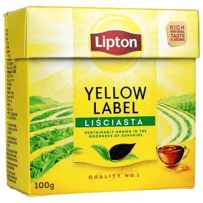 Чай Lipton Yellow Label листовий 100 г (5063270108482)