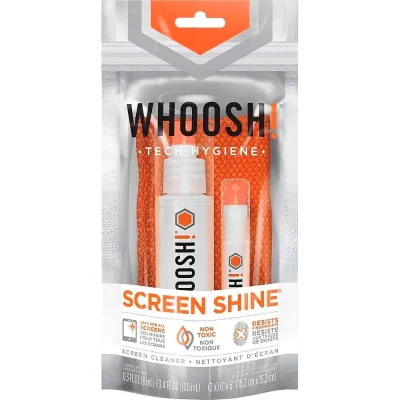 Спрей для очищення Whoosh! Screen Shine DUO 100+8ml, microfiber 14x14cm (1FG108ENFR)