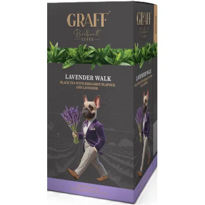 Чай Graff Lavender Walk Чорний 20 пакетиків х 1.5 г (4820279610658)