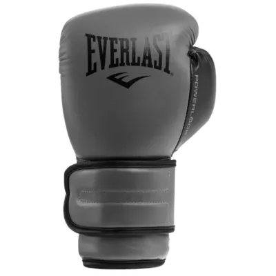 Боксерські рукавички Everlast PowerLock Boxing Training Gloves P00002304 сірий, чорний 10 унцій (009283608521)