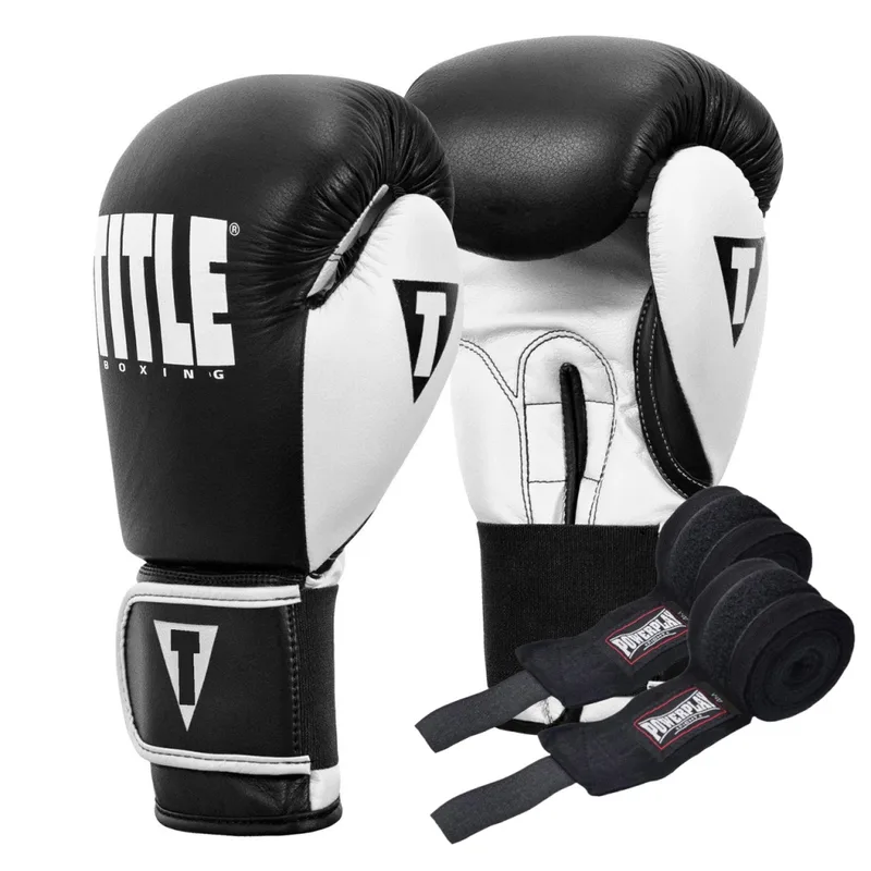 Боксерські рукавички Title Boxing Dynamic Strike Black/White 12 oz (XDBG 12 BK/WH)