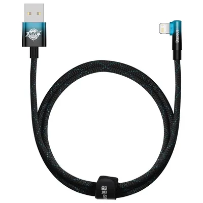 Кабель Baseus MVP 2 USB - Lightning (M/M), 2.4A, 1 м Black/Blue (CAVP000021)