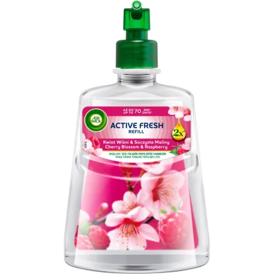 Освіжувач повітря Air Wick Active Fresh Цвіт вишні та свіжість малини Змінний флакон 228 мл (5908252018345)