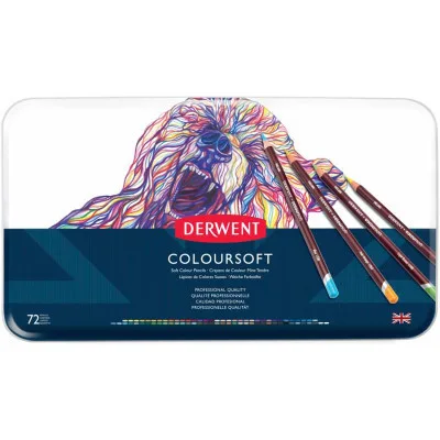 Олівці кольорові Derwent Coloursoft, 72 кольорів (5028252188951)