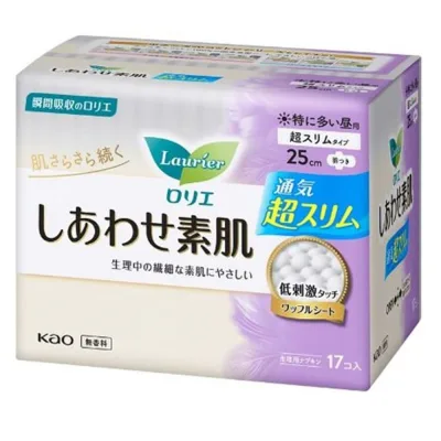 Гігієнічні прокладки Kao Laurier Happy Skin Extra Heavy Day Use Slim 17 шт (4901301282750)