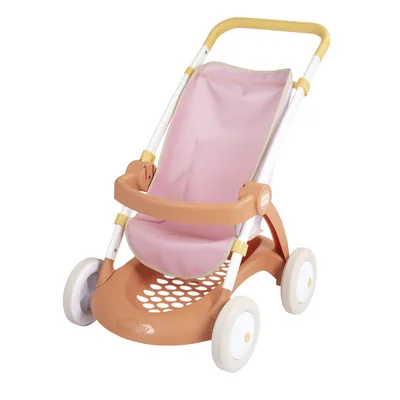 Коляска для ляльок Smoby Baby Nurse Теракотова пудра. Прогулянка, з корзиною, 18 міс.+ (7600254024)