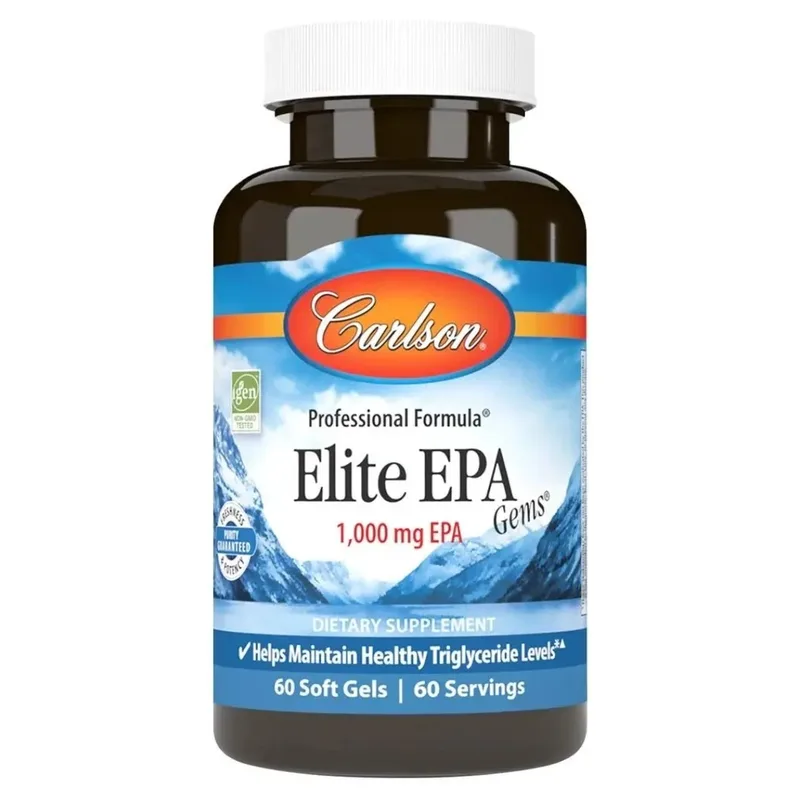 Вітамінно-мінеральний комплекс Carlson Omega-3 s usylennym EPK, 1000 mg, Elite EPA Gems, 60 gelevykh kapsu (CL01686)