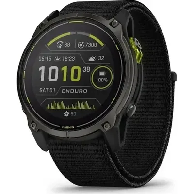 Смарт-годинник Garmin Enduro 3, Crbn Gry DLC Ti w/Blk Sport Loop Band, GPS (010-02751-01)