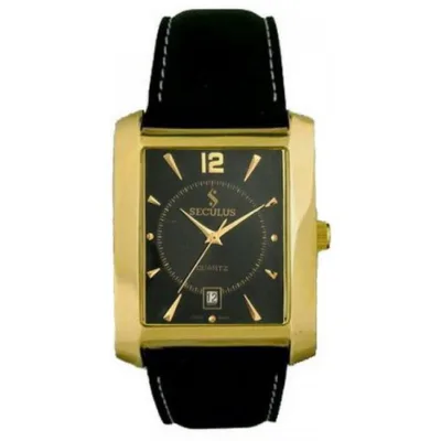 Наручний годинник Seculus 4419.1.505 black ap-g, pvd, black leather