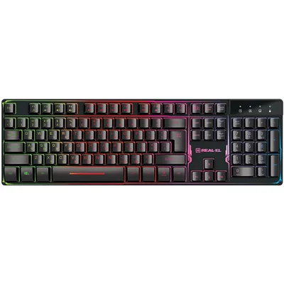 Клавіатура REAL-EL 8700 Gaming Backlit Black (EL123100015)