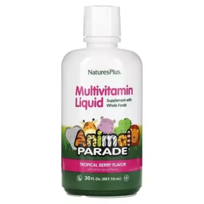 Мультивітамін Natures Plus Рідкі Дитячі Мультивітаміни, Тропічний смак, Animal Pa (NAP-29951)