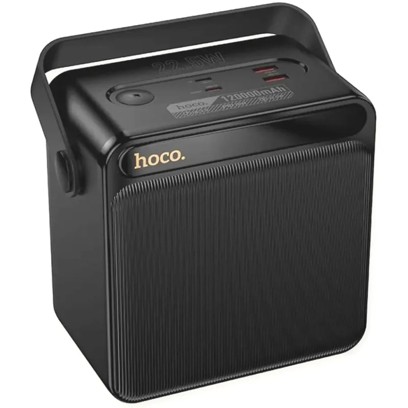Батарея універсальна HOCO 120000mAh DB101 Zeus 22.5W, PD/20W, LED-lamp, Black (716184)