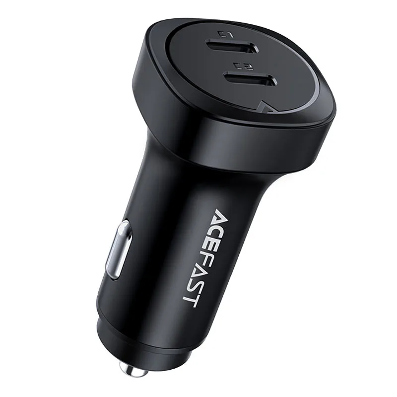 Зарядний пристрій Acefast 2xUSB-C 72W car adapter metal (6974316280361)