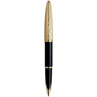 Ручка пір'яна Waterman CARENE Essential Black/Gold GT  FP F (11 204)