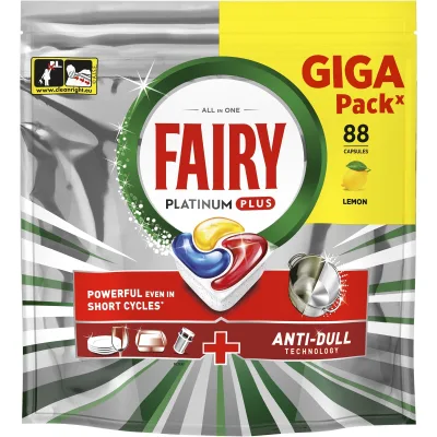 Таблетки для посудомийних машин Fairy Platinum Plus All in One Lemon 88 шт. (8700216969857)