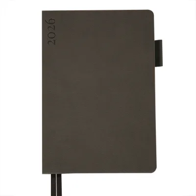 Тижневик Leo planner А5 датований 2026 "Binario", м'який, графіт, 368 сторінок (252640)